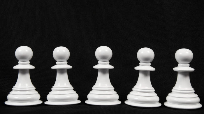 Slightly Imperfect The Staunton Series Chess Pieces in Painted Wood & Painted Boxwood - 4.5" King
