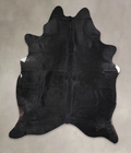 Solid Black Cowhide Rug #A24902
