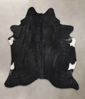 Solid Black Cowhide Rug #A24900