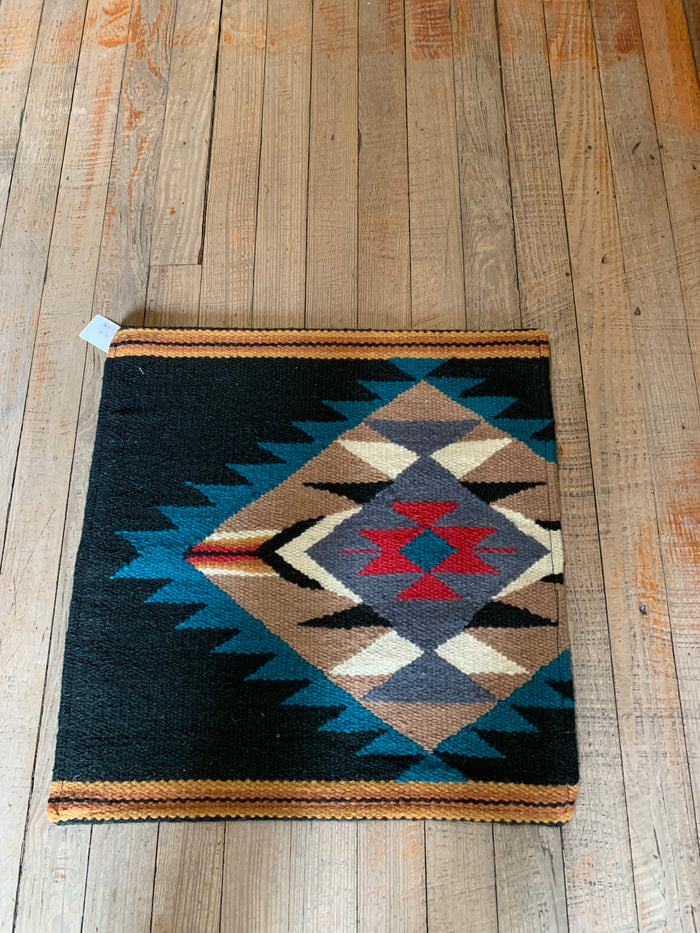 Southwest Inspired Wool Throw Pillow; 18”x18”; Insert Included; DTWPC-1