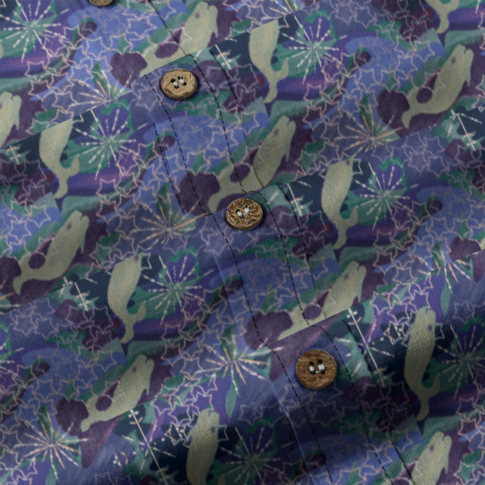 Space Whales & Snowflakes Cotton Dress Shirt