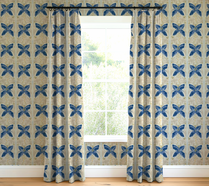 Spanish Floral Tile in Sand Wallpaper