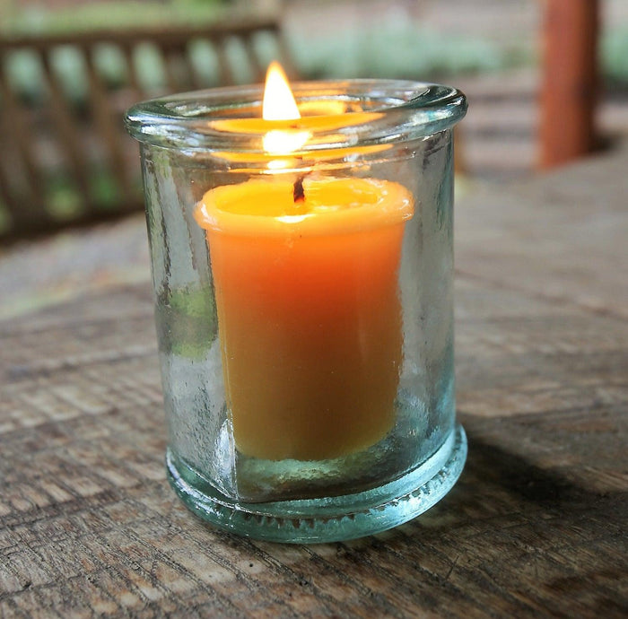 votive candle holders made of recycled glass bluecorn candles
