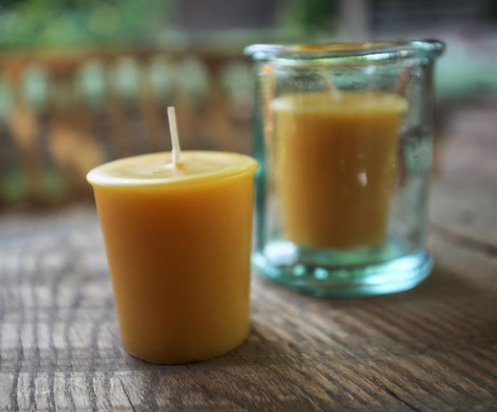 votive candle holders spanish glass bluecorn beeswax candles