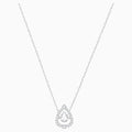 SPARKLING DC:NECKLACE PEAR CZWH/CRY/RHS