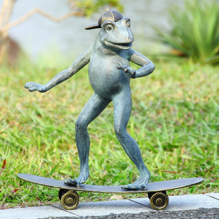 SPI Garden Radical Skateboarding Frog Sculpture Sculptures SPI