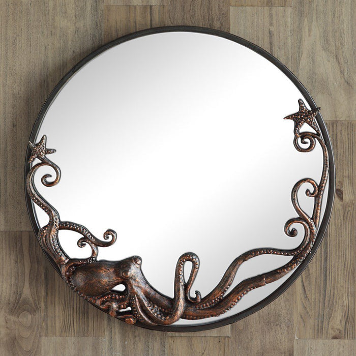 SPI Home Octopus Round Wall Mirror Wall Art SPI