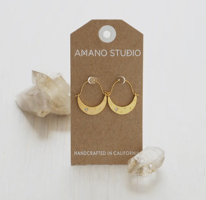 Starlight Crescent Earrings