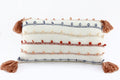 Striped Rectangle Cushion With Tassles