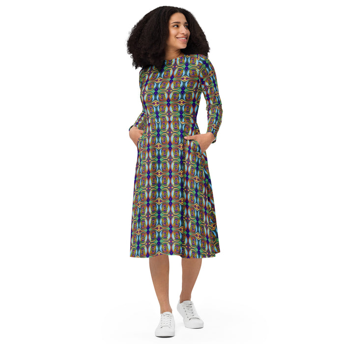 Strong Wind Working Midi Dress | Afrocentric Fashion & Queer Art