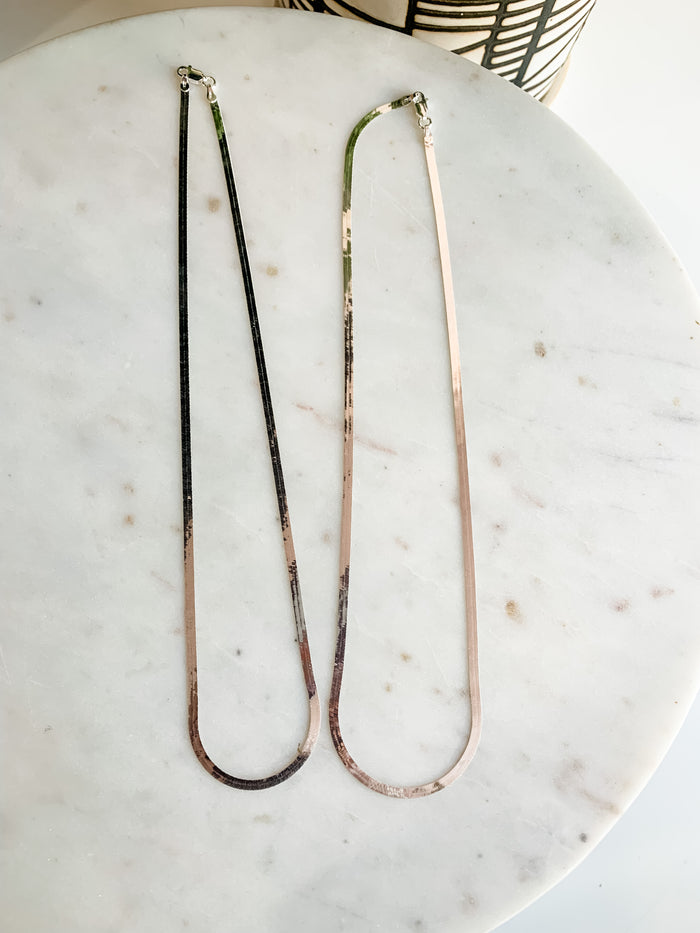 Stunna Molten Sterling Silver Snake Chain Necklace