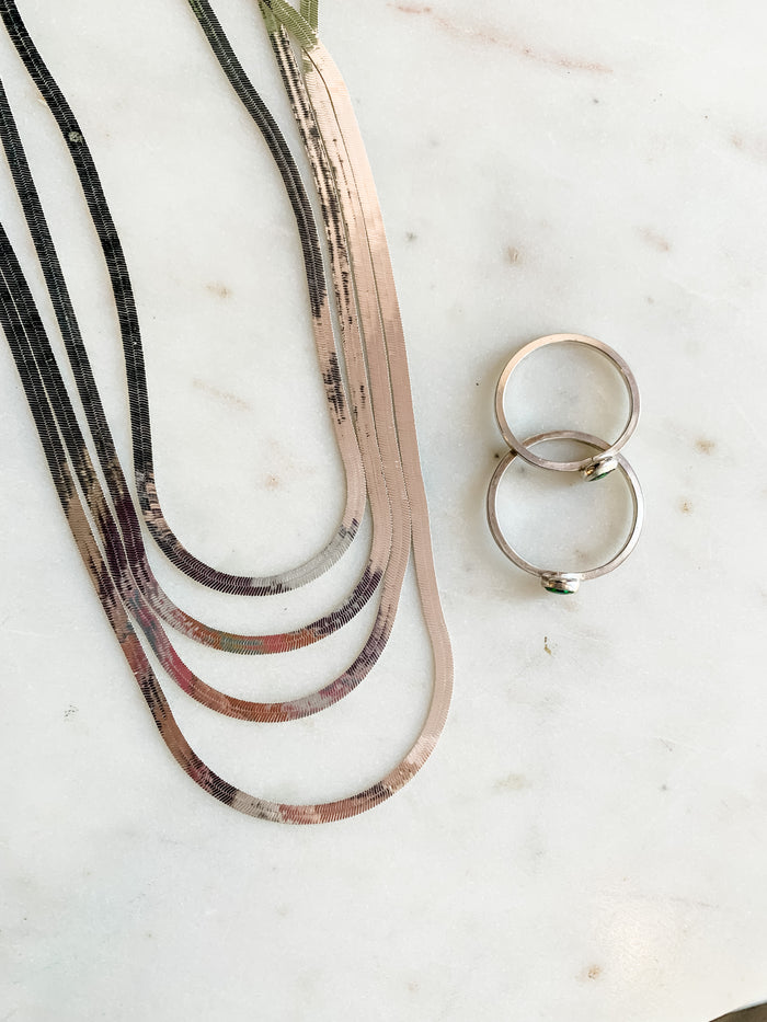Stunna Molten Sterling Silver Snake Chain Necklace