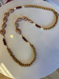 Summer Salt Wood and Shell Bead Necklace