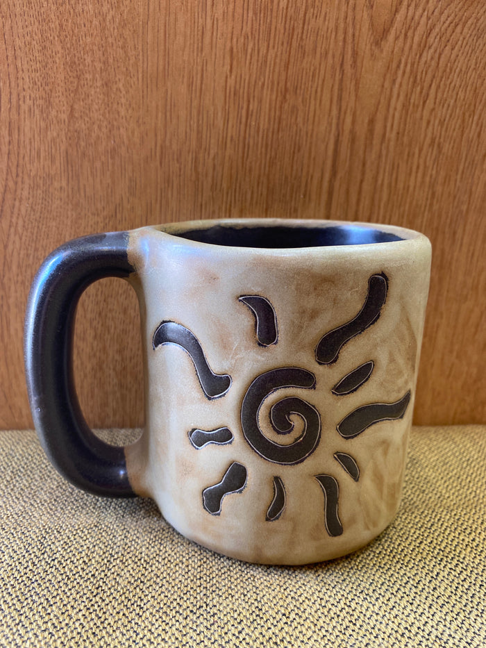 Sunburst Mara Mug in lead free stoneware pottery.  16oz; 510Q6