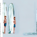 Surfers for Charlie in Sea Wallpaper