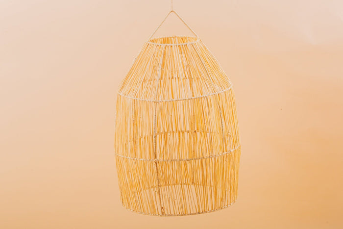 Suspension cloche en raphia Abat-jour H60 cm - Africancreates