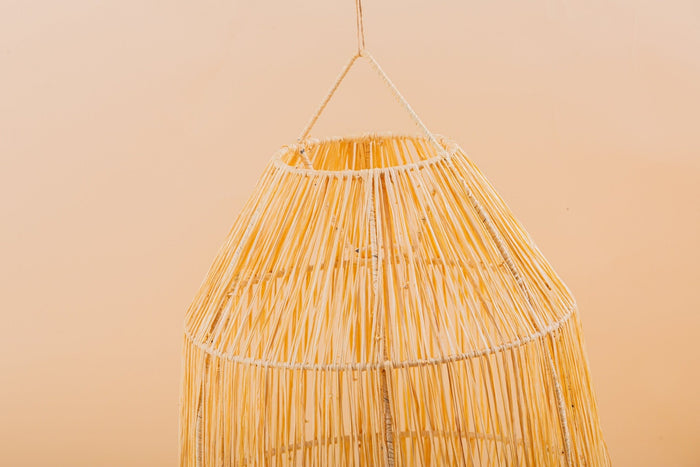 Suspension cloche en raphia Abat-jour H60 cm - Africancreates
