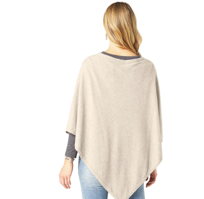 Taupe Brushed Poncho