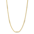 The Atlas Ice Necklace features a bold men's gold chain accented with rectangular cubic zirconia-set links, designed as a statement luxury jewelry piece.