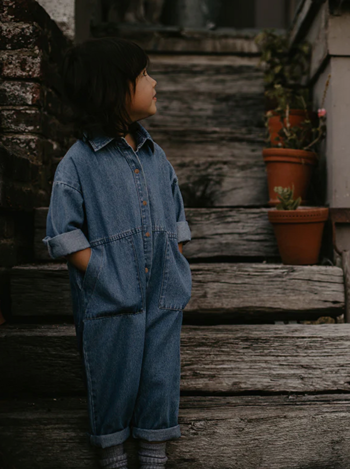 The Denim Boiler Suit （12-18M Only)
