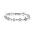 The Opulence Bracelet is a men's luxury bracelet featuring a polished silver-tone design with sparkling cubic zirconia accents in a bold, statement-making pattern, exemplifying Ralph Christian’s Bold by Design ethos.