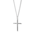 The Cross Essentials Bundle - Silver featuring a sleek, polished silver cross pendant on a fine chain, designed as bold men's jewelry for a confident, standout look.