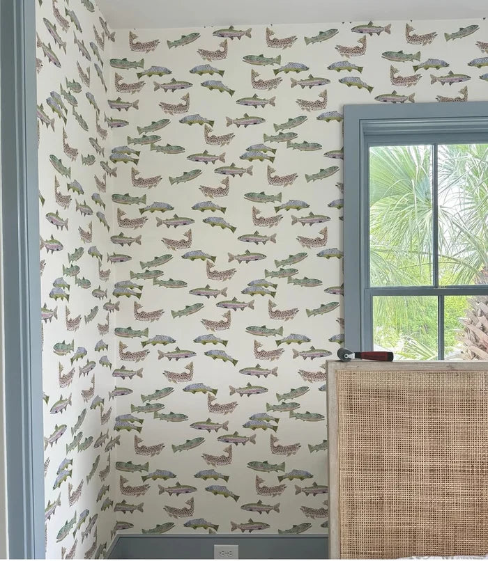 Tight Lines in Cream Wallpaper
