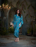 Turquoise embroidered kurti Singapore