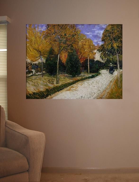 Van Gogh "Path in the Park at Arles" (1888) Glossy Poster (4 Sizes Available)