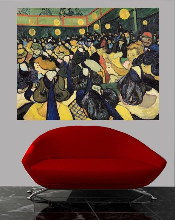 Van Gogh "The Dance Hall at Arles" (1888) Wall Decal (4 Sizes Available)