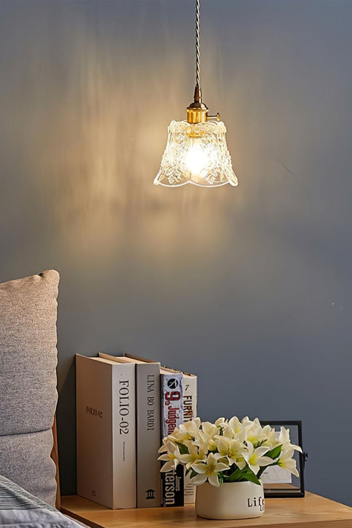 Vintage Flower Glass Pendant Light - view 5 | SamuLighting