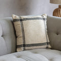 Walden 40cm Natural and Black Thick Lattice Cushion