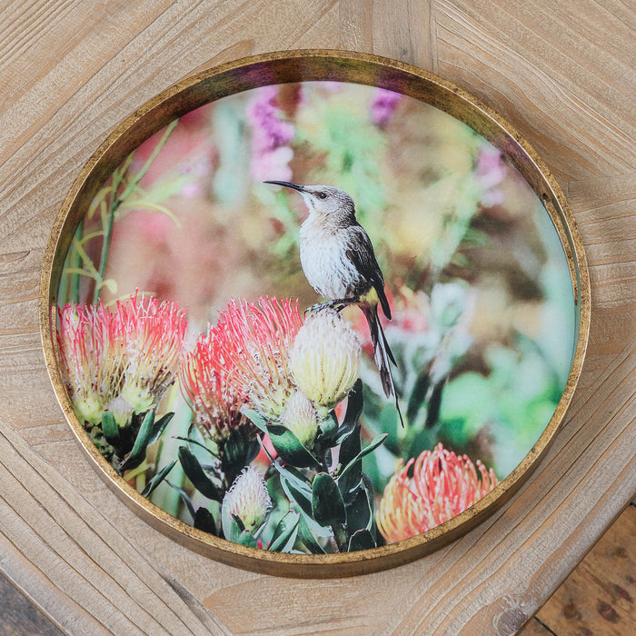 Waltham Round Floral Bird Tray