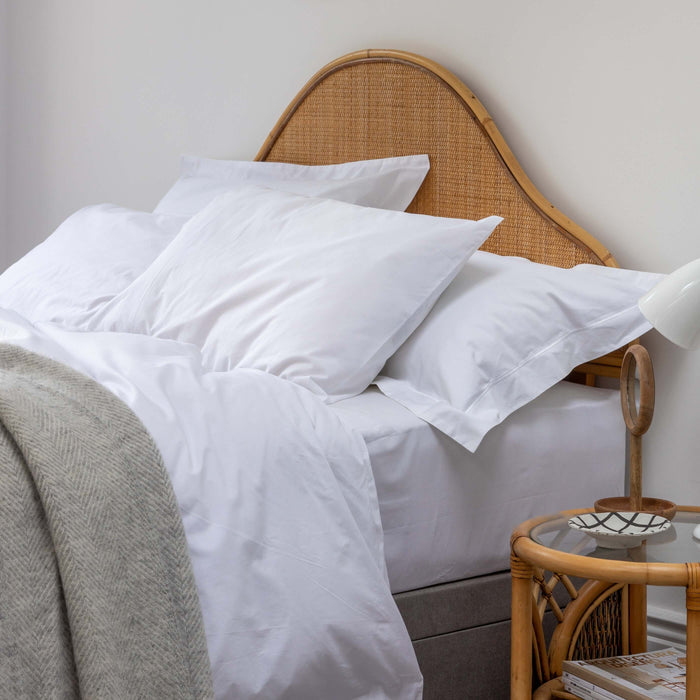 White 200 Thread Count Organic Cotton Duvet Cover bedroom detail 2 | Soak and Sleep