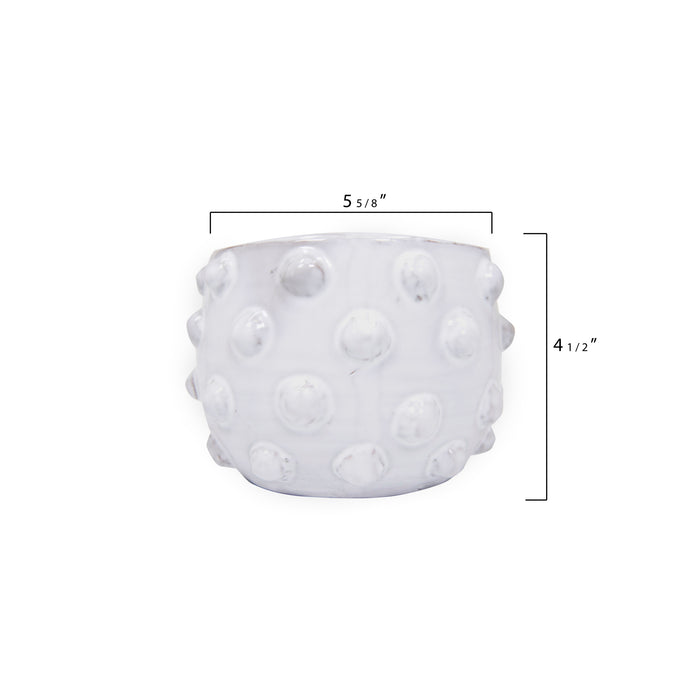 White Dot Planter