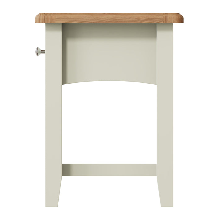 White & Oak Lamp Table/Bedside